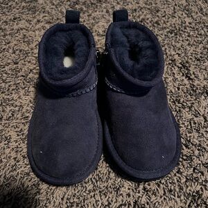 Kids' UGGs Plush Navy Slippers
